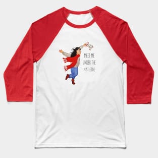 Meet me  under the mistletoe - Illustration Baseball T-Shirt